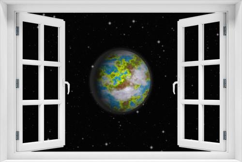 Fototapeta Naklejka Na Ścianę Okno 3D - Planet earth surrounded by the stars