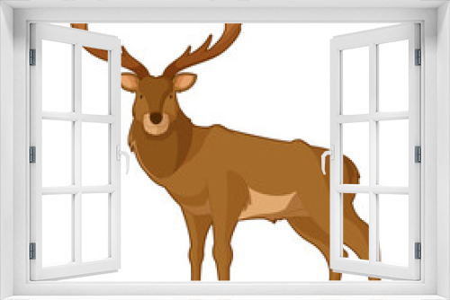 Fototapeta Naklejka Na Ścianę Okno 3D - Cartoon smiling deer