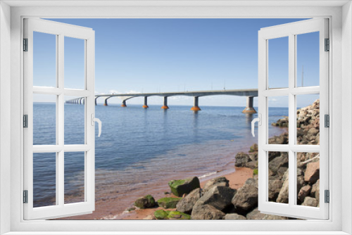 Fototapeta Naklejka Na Ścianę Okno 3D - the confederation bridge in Prince Edward Island Canada