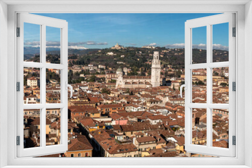 Fototapeta Naklejka Na Ścianę Okno 3D - Panoramica di Verona