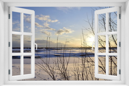Fototapeta Naklejka Na Ścianę Okno 3D - вечерний пейзаж