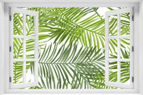 Fototapeta Naklejka Na Ścianę Okno 3D - Seamless Pattern. Tropical Palm Leaves Background. Vector Background