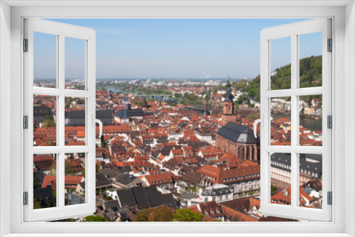Fototapeta Naklejka Na Ścianę Okno 3D - City view from the Königstuhl