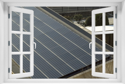 Fototapeta Naklejka Na Ścianę Okno 3D - Solar on the roof, detail