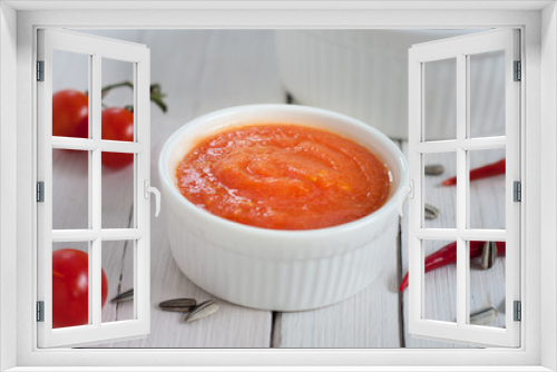 Fototapeta Naklejka Na Ścianę Okno 3D - Homemade chili sauce 