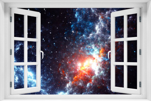Fototapeta Naklejka Na Ścianę Okno 3D - Abstract cosmic cloud, stars of a planet and galaxy. Fantasy background