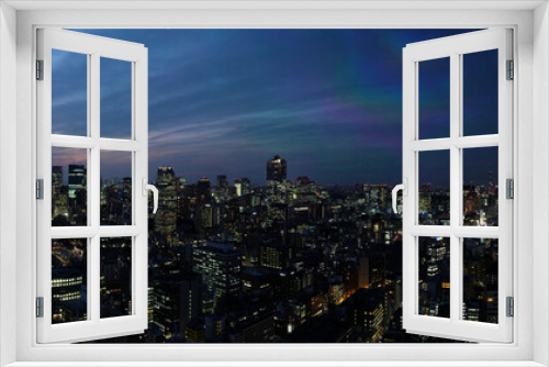 Fototapeta Naklejka Na Ścianę Okno 3D - 東京夜景スカイライン