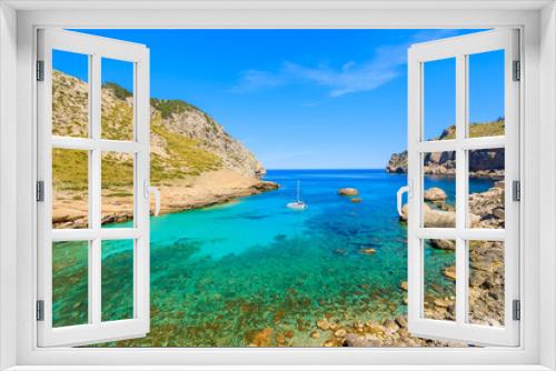 Fototapeta Naklejka Na Ścianę Okno 3D - A view of Cala Figuera bay on Cap Formentor, Majorca island, Spain