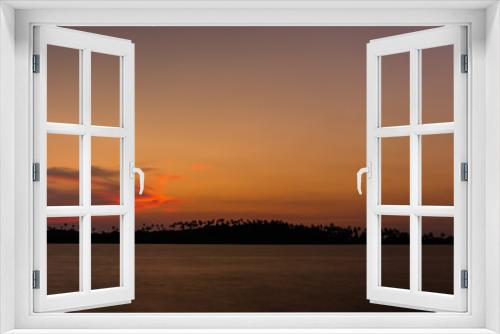 Fototapeta Naklejka Na Ścianę Okno 3D - 
Island silhouette sunset Trad Province Thailand