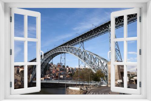 Fototapeta Naklejka Na Ścianę Okno 3D - Dom Luis I Bridge on Douro River in Porto
