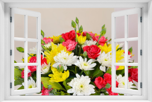 Fototapeta Naklejka Na Ścianę Okno 3D - flowers bouquet arrange for decoration in home