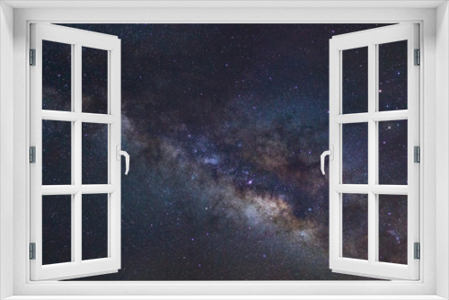 Fototapeta Naklejka Na Ścianę Okno 3D - Milky Way galaxy, Long exposure photograph, with grain