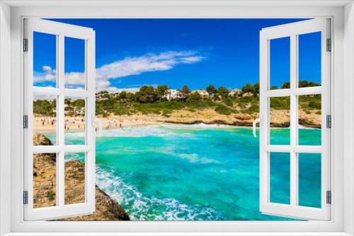 Fototapeta Naklejka Na Ścianę Okno 3D - Sommer Urlaub Meer Bucht Strand Mallorca Spanien