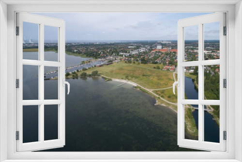 Fototapeta Naklejka Na Ścianę Okno 3D - Aerial view of Lodsparken, Denmark