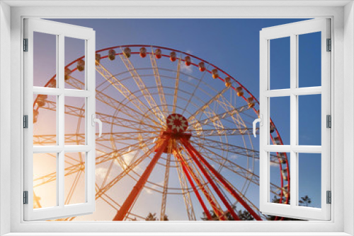 Fototapeta Naklejka Na Ścianę Okno 3D - Exciting Farrish Wheel in park