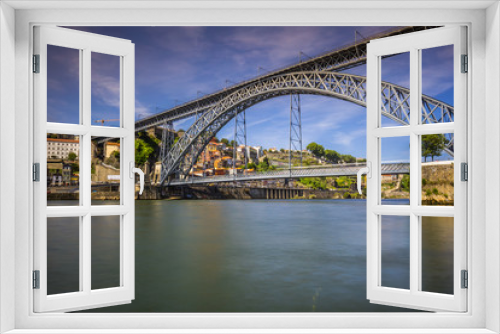 Fototapeta Naklejka Na Ścianę Okno 3D - City of Porto in Portugal. Ponte Luiz I Bridge over Douro river