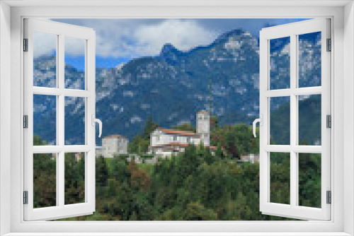 Fototapeta Naklejka Na Ścianę Okno 3D - Church in Italian Alps 