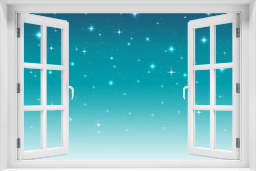 night sky background with shimmering light and stars. vector