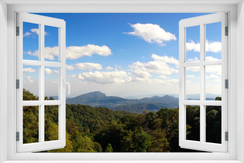 Fototapeta Naklejka Na Ścianę Okno 3D - Beautiful landscape with Mountains view, Thailand.
