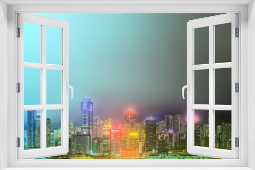 Fototapeta Naklejka Na Ścianę Okno 3D - Panorama of Hong Kong and Financial district