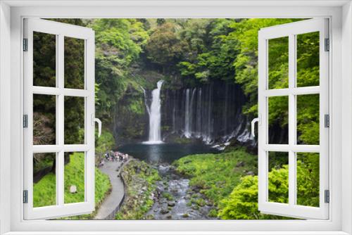 Fototapeta Naklejka Na Ścianę Okno 3D - The beautiful Shiraito Falls, Fujinomiya, Shizuoka, Japan