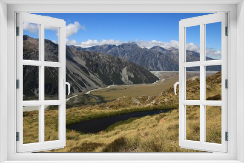 Fototapeta Naklejka Na Ścianę Okno 3D - Landscape near Mt Cook