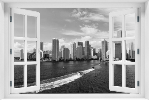Fototapeta Naklejka Na Ścianę Okno 3D - Aerial view of  Miami skycrapers