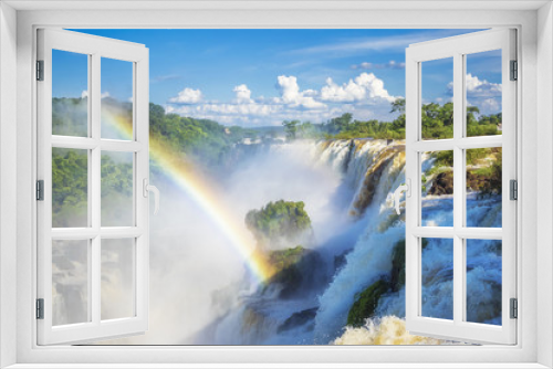 Fototapeta Naklejka Na Ścianę Okno 3D - Iguazu Falls, on the border of Argentina and Brazil.