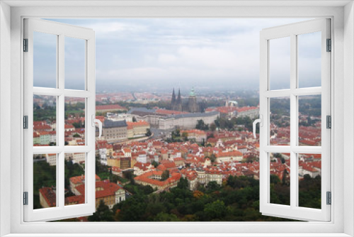 Fototapeta Naklejka Na Ścianę Okno 3D - view over the rooftops of the city