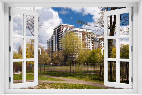 Fototapeta Naklejka Na Ścianę Okno 3D - new multi-storey residential building