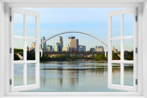Fototapeta Naklejka Na Ścianę Okno 3D - Lowry Avenue Bridge in Minneapolis