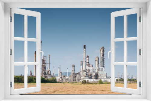 Fototapeta Naklejka Na Ścianę Okno 3D - Oil petrochemical refinery plant