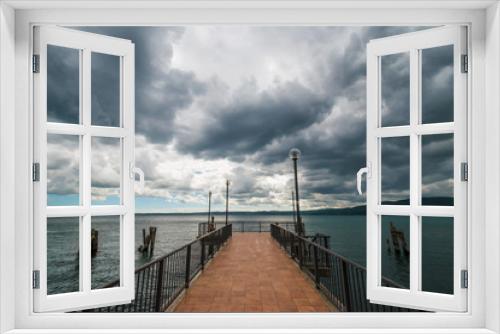 Fototapeta Naklejka Na Ścianę Okno 3D - Bracciano lake (Lazio, Italy) - Trevignano Romano - Pier