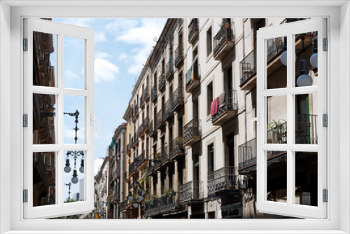 Fototapeta Naklejka Na Ścianę Okno 3D - rue et Immeubles de Barcelone