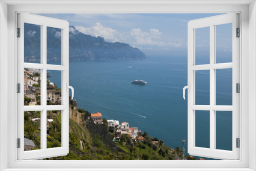 Fototapeta Naklejka Na Ścianę Okno 3D - Particular landscape Amalfi coast view from north