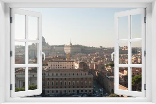 Fototapeta Naklejka Na Ścianę Okno 3D - Scenic view of Vatican City with St. Peter's Basilica. Rome, Italy.