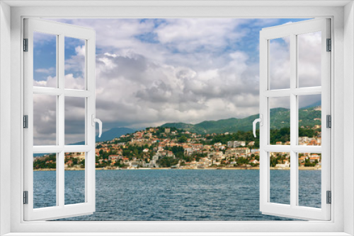 Fototapeta Naklejka Na Ścianę Okno 3D - View of Herceg Novi city from the sea. Montenegro