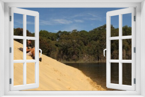 Fototapeta Naklejka Na Ścianę Okno 3D - Landscape of Lake Wabby in Fraser Island