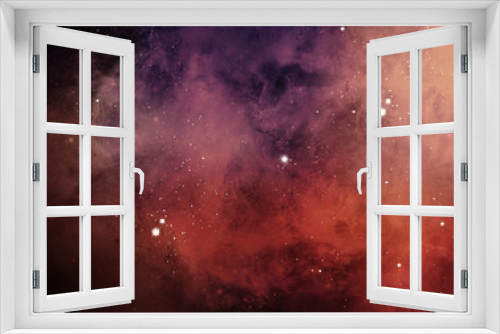 Fototapeta Naklejka Na Ścianę Okno 3D - Abstract colorful space nebula for deep background