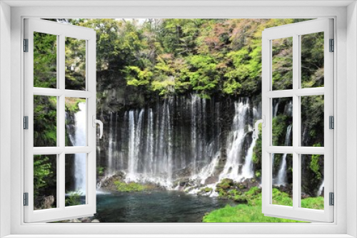 Fototapeta Naklejka Na Ścianę Okno 3D - 白糸の滝
