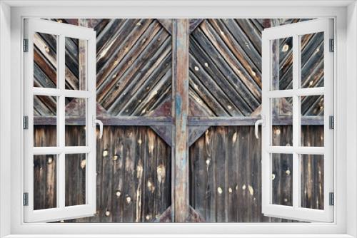 Fototapeta Naklejka Na Ścianę Okno 3D - wooden wall