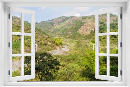 Fototapeta Naklejka Na Ścianę Okno 3D - Coffee growing area near Manizales, Colombia