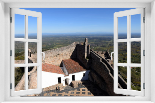Fototapeta Naklejka Na Ścianę Okno 3D - walls of Castle of Marvao, Alentejo region, Portugal