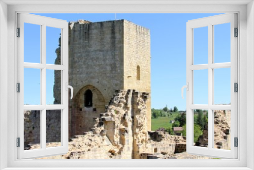 Fototapeta Naklejka Na Ścianę Okno 3D - village et château de Carlux,Dordogne,Périgord noir