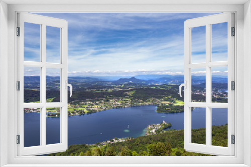 Fototapeta Naklejka Na Ścianę Okno 3D - Panorama View over Wörther See, Kärnten, Austria