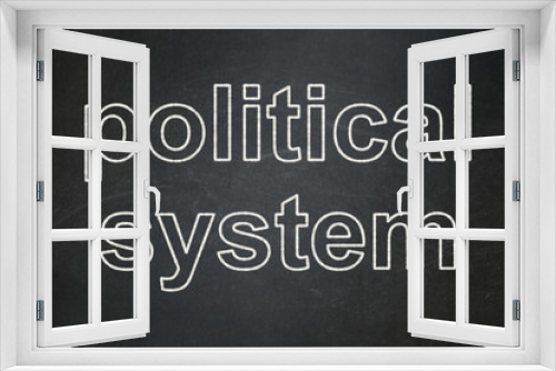 Politics concept: Political System on chalkboard background