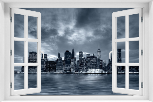 Fototapeta Naklejka Na Ścianę Okno 3D -  New York City at night
