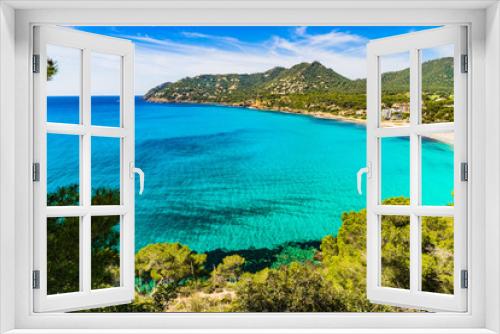 Fototapeta Naklejka Na Ścianę Okno 3D - Panorama Ausblick Mallorca Bucht Küste von Canyamel
