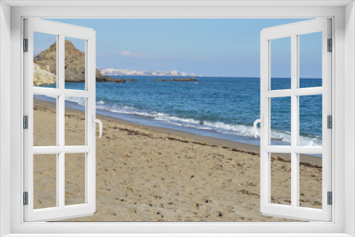 Fototapeta Naklejka Na Ścianę Okno 3D - Playa, Mijas, costa, Málaga, Andalucía, paisaje marítimo