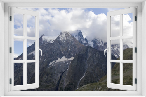 Fototapeta Naklejka Na Ścianę Okno 3D - Le mont Pelvoux et la momie (PN Ecrins / Hautes-Alpes)